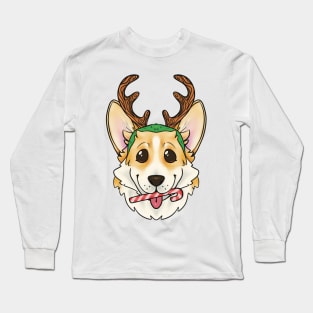 Christmas Corgi Dog Long Sleeve T-Shirt